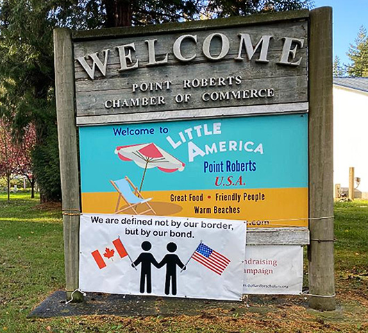 Point Roberts Washington Welcome Sign