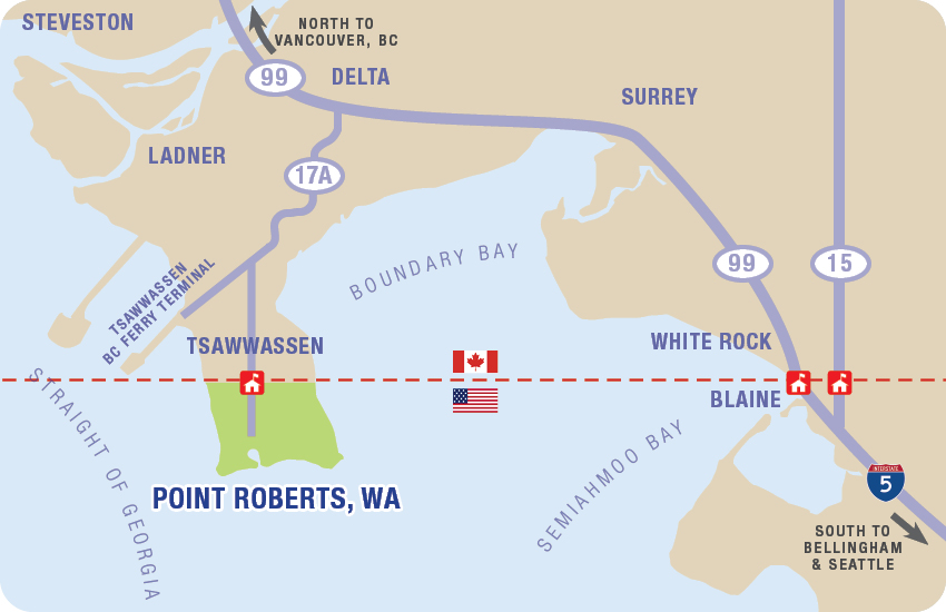 Point Roberts Area Map