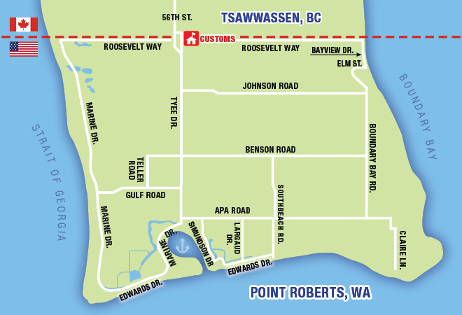 Point Roberts WA Map